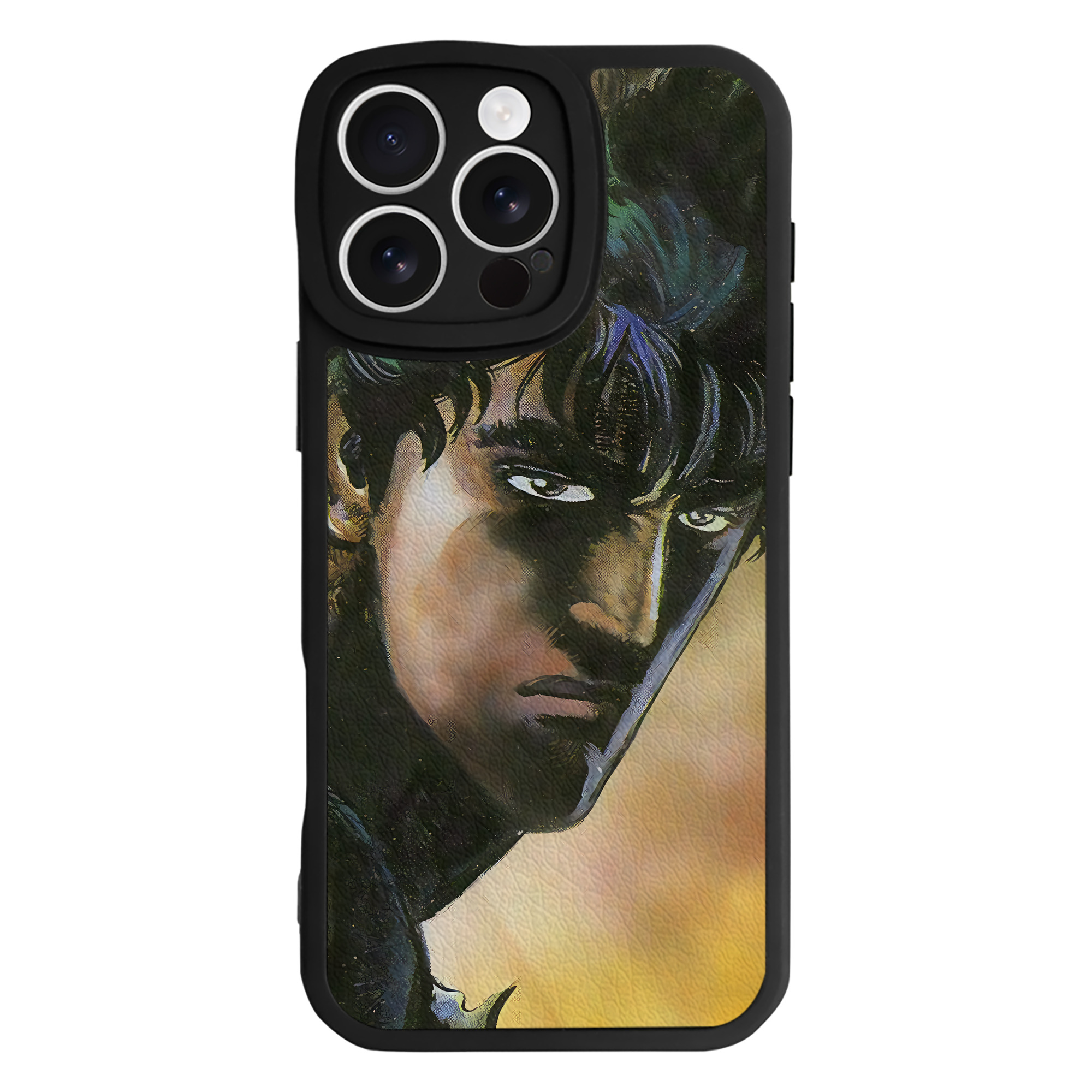 （画像用） 北斗の拳 Fist of the North Star 【iPhone 16シリーズ対応】シリコンスマホケース（レザー調） 材質：シリコン